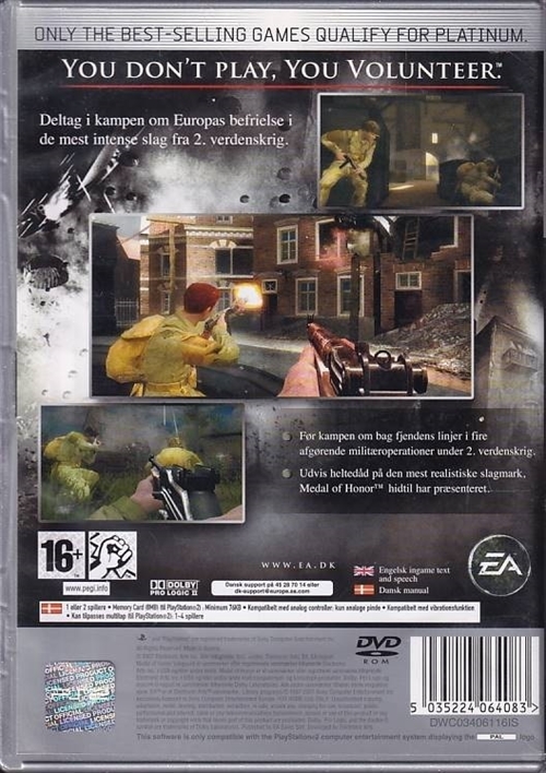 Medal of Honor Vanguard - Platinum - PS2 (B Grade) (Genbrug)
